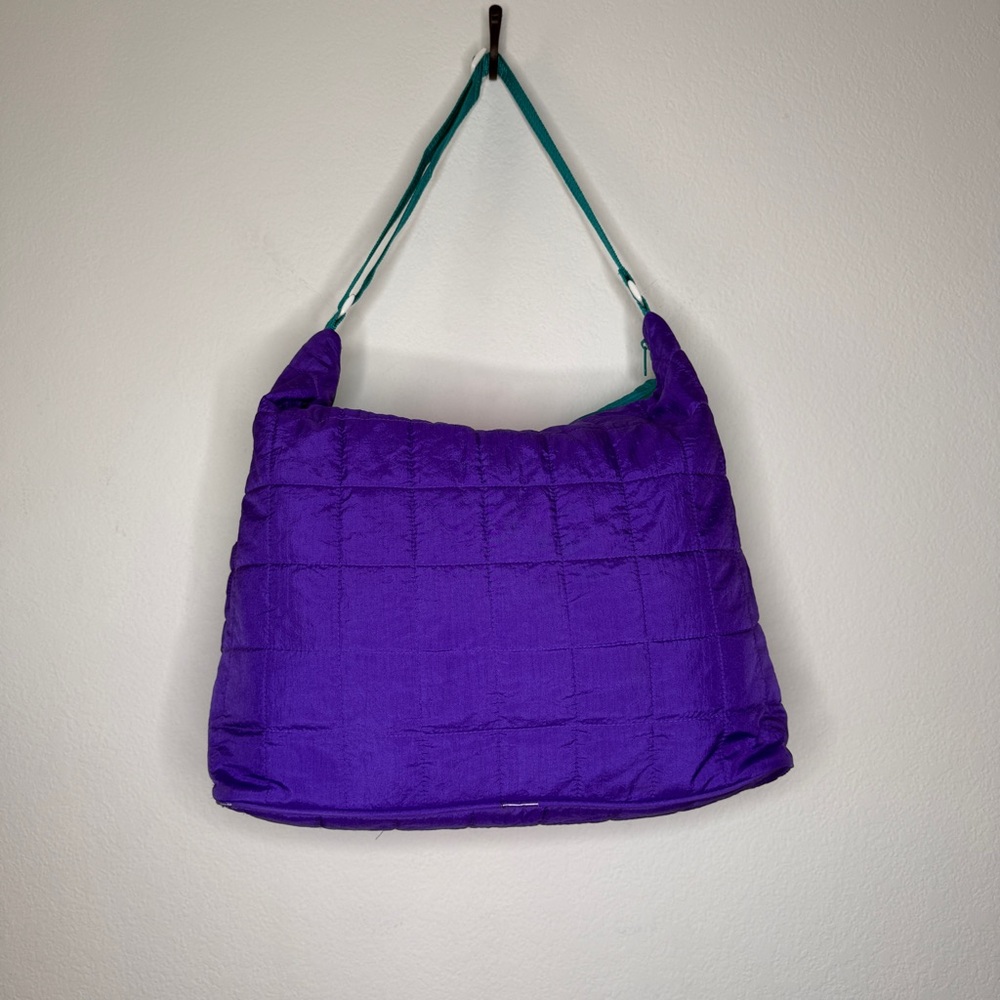 Babies Alley Diaper Bag Retro Colorblock Quilted Teal Magenta Purple - Picture 3 of 12